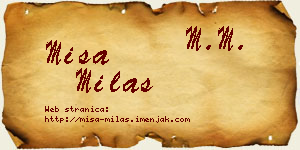 Miša Milaš vizit kartica